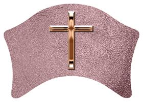 DABAN 510 BZ SH OR Bronze Single Cross Shimmer Orchid Background